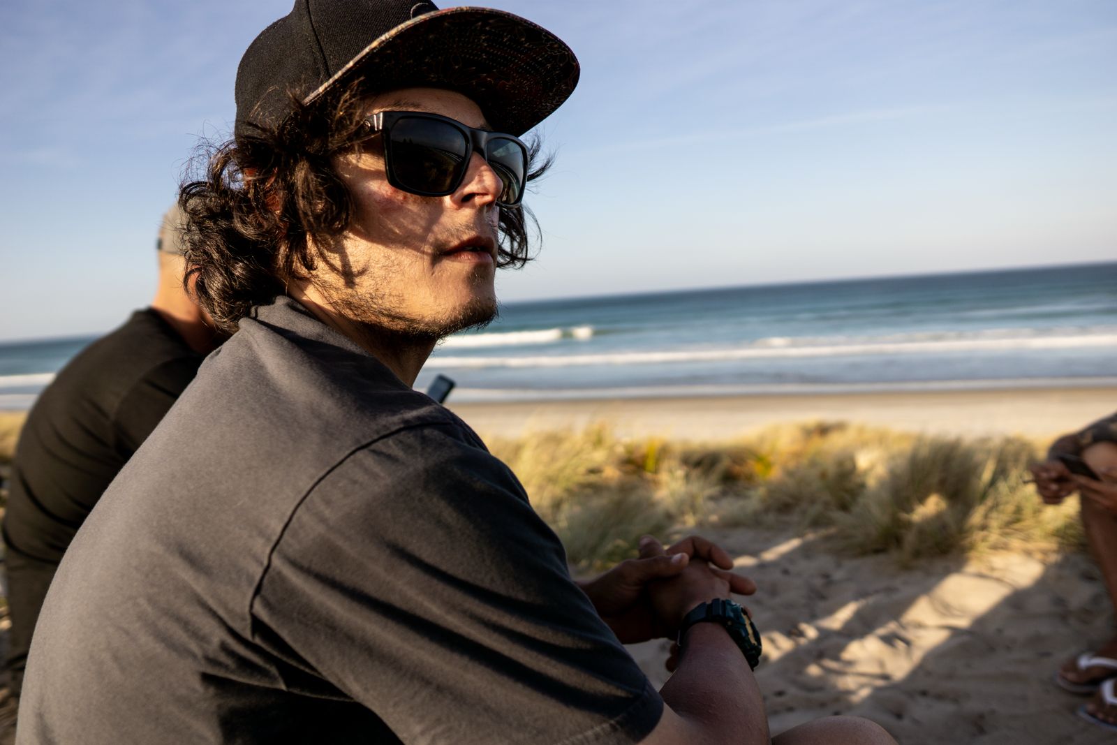 Portrait of Thiago Silva on a New Zealand beach